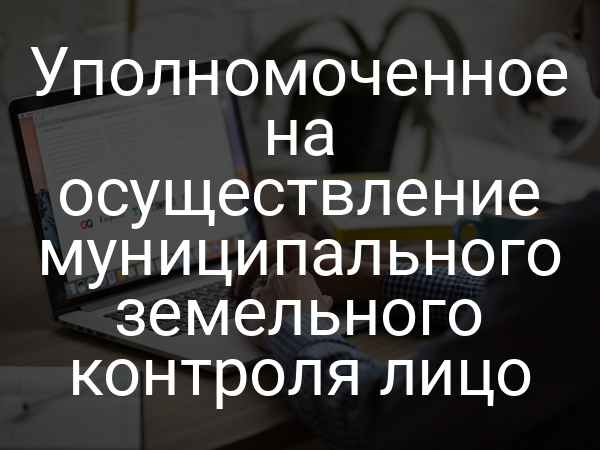 Уполномоченное на осуществление муниципального земельного контроля лицо