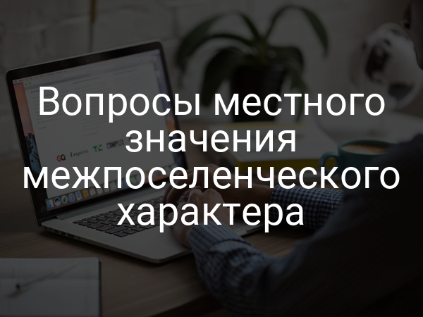 Вопросы местного значения межпоселенческого характера