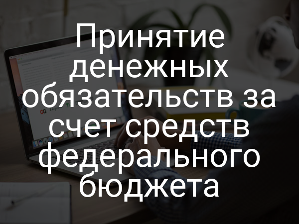 Принятие денежных обязательств за счет средств федерального бюджета