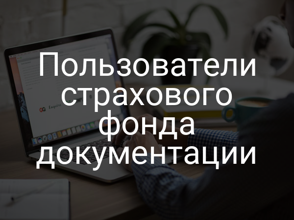 Пользователи страхового фонда документации