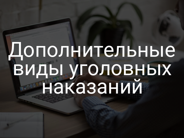 Дополнительные виды уголовных наказаний