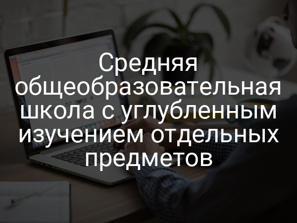 Средняя общеобразовательная школа с углубленным изучением отдельных предметов
