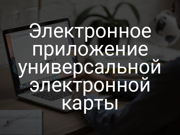 Электронное приложение универсальной электронной карты