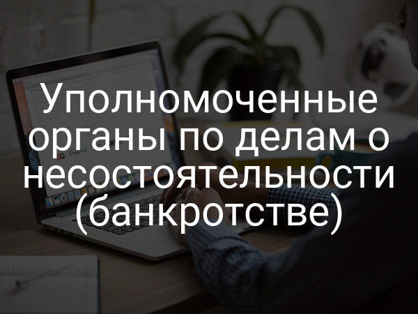 Уполномоченные органы по делам о несостоятельности (банкротстве)