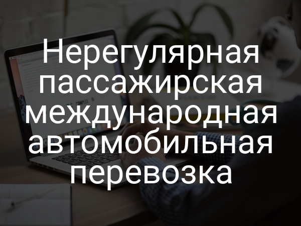 Нерегулярная пассажирская международная автомобильная перевозка