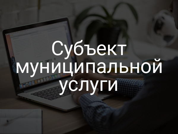 Субъект муниципальной услуги