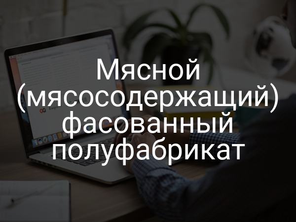 Мясной (мясосодержащий) фасованный полуфабрикат