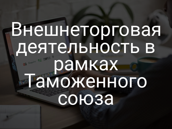 Внешнеторговая деятельность в рамках Таможенного союза