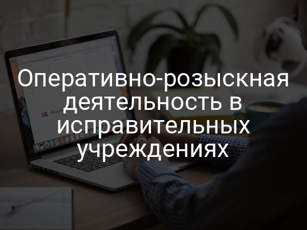Оперативно-розыскная деятельность в исправительных учреждениях
