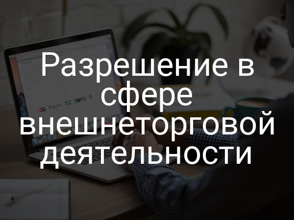 Разрешение в сфере внешнеторговой деятельности