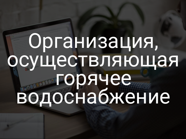Организация, осуществляющая горячее водоснабжение