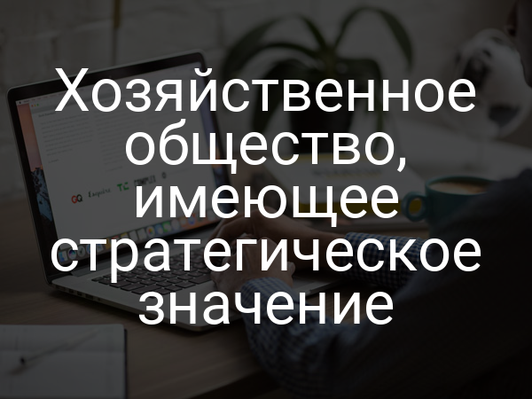 Хозяйственное общество, имеющее стратегическое значение