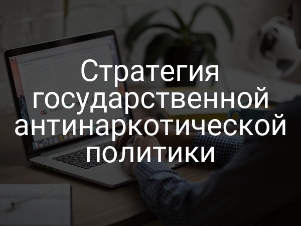 Стратегия государственной антинаркотической политики