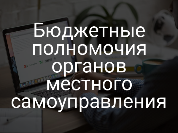 Бюджетные полномочия органов местного самоуправления