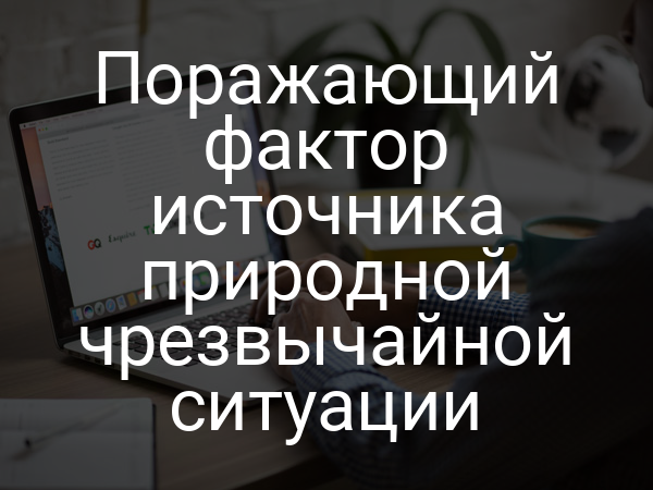Поражающий фактор источника природной чрезвычайной ситуации