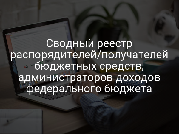 Сводный реестр распорядителей/получателей бюджетных средств, администраторов доходов федерального бюджета