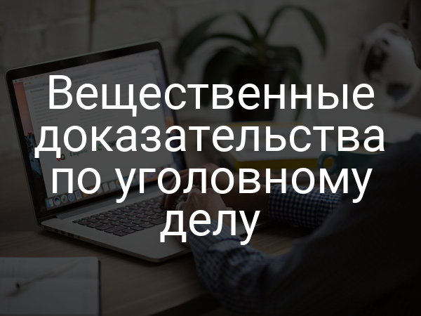Вещественные доказательства по уголовному делу