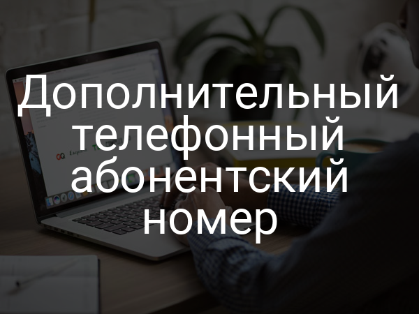 Дополнительный телефонный абонентский номер