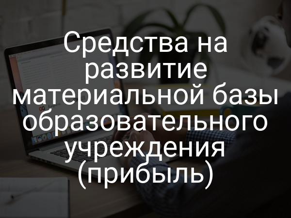 Средства на развитие материальной базы образовательного учреждения (прибыль)