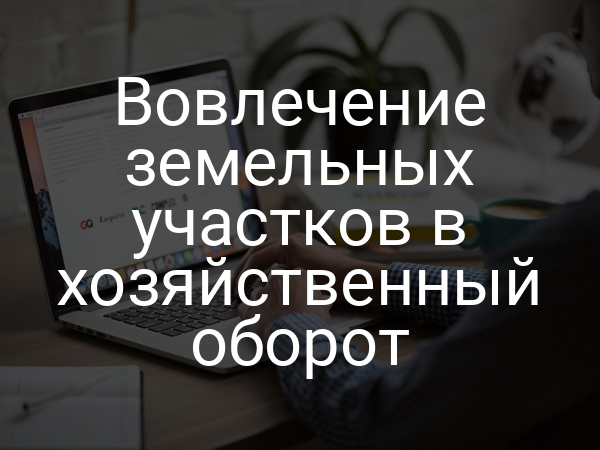 Вовлечение земельных участков в хозяйственный оборот