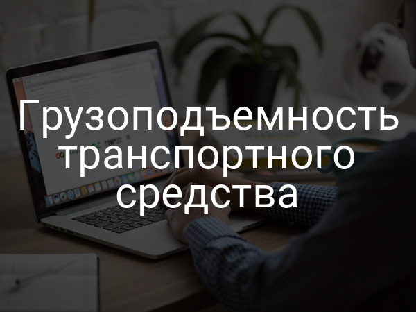 Грузоподъемность транспортного средства
