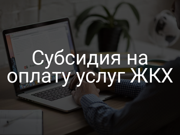 Субсидия на оплату услуг ЖКХ