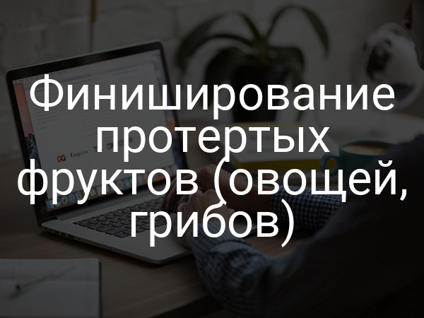 Финиширование протертых фруктов (овощей, грибов)