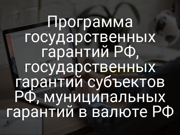Программа государственных гарантий РФ, государственных гарантий субъектов РФ, муниципальных гарантий в валюте РФ
