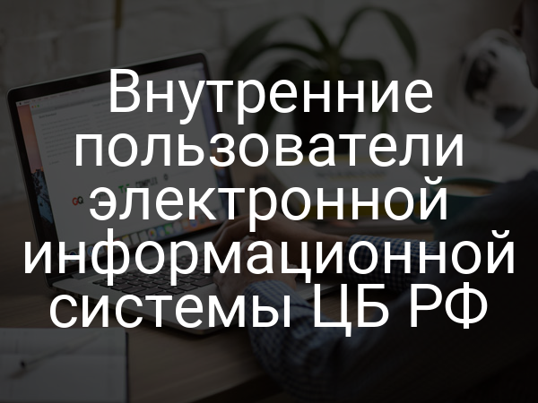 Внутренние пользователи электронной информационной системы ЦБ РФ
