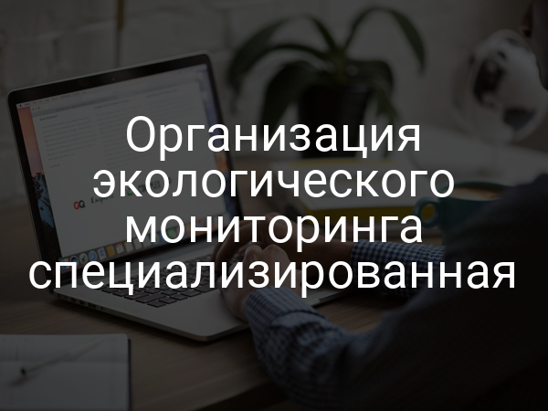 Организация экологического мониторинга специализированная