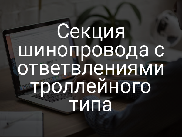 Секция шинопровода с ответвлениями троллейного типа