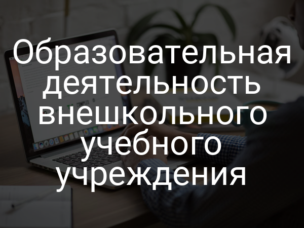 Образовательная деятельность внешкольного учебного учреждения