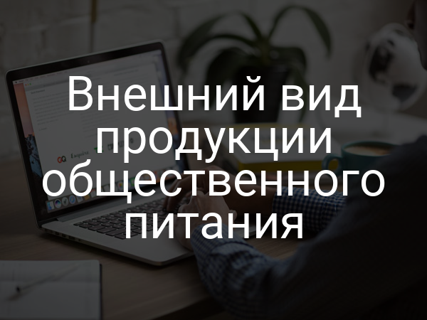 Внешний вид продукции общественного питания