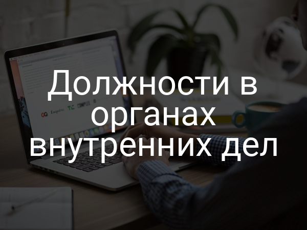 Должности в органах внутренних дел