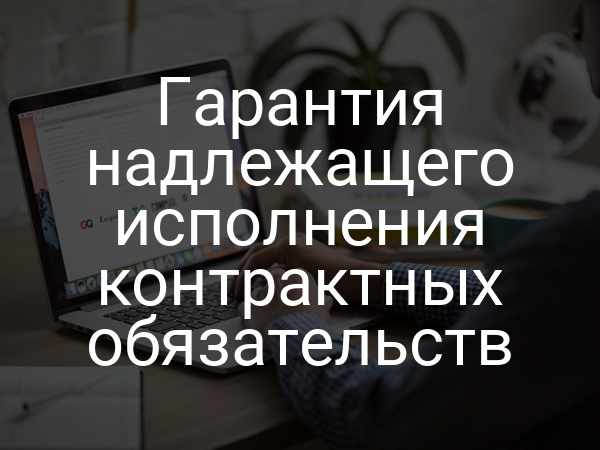 Гарантия надлежащего исполнения контрактных обязательств