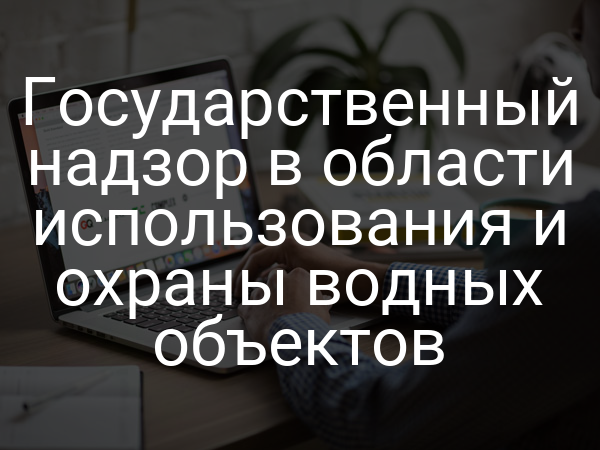 Государственный надзор в области использования и охраны водных объектов