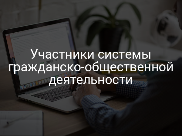 Участники системы гражданско-общественной деятельности