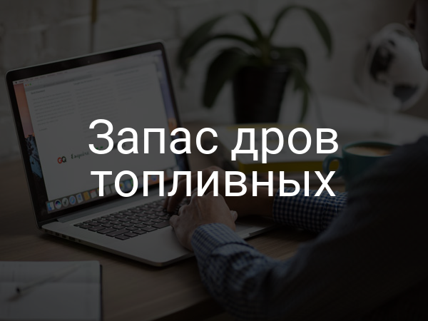 Запас дров топливных