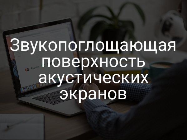 Звукопоглощающая поверхность акустических экранов