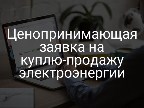 Ценопринимающая заявка на куплю-продажу электроэнергии