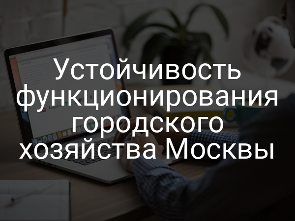 Устойчивость функционирования городского хозяйства Москвы