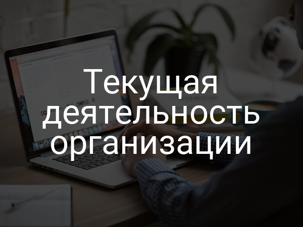 Текущая деятельность организации