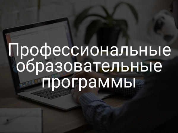 Профессиональные образовательные программы
