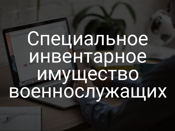 Специальное инвентарное имущество военнослужащих