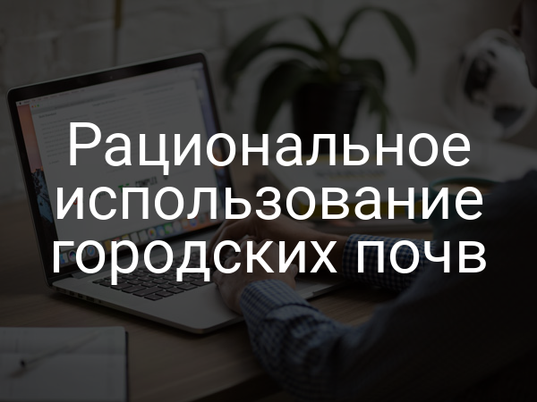 Рациональное использование городских почв