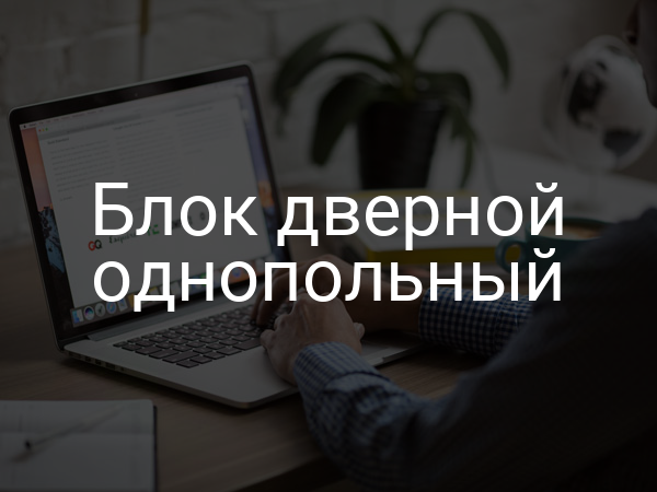 Блок дверной однопольный