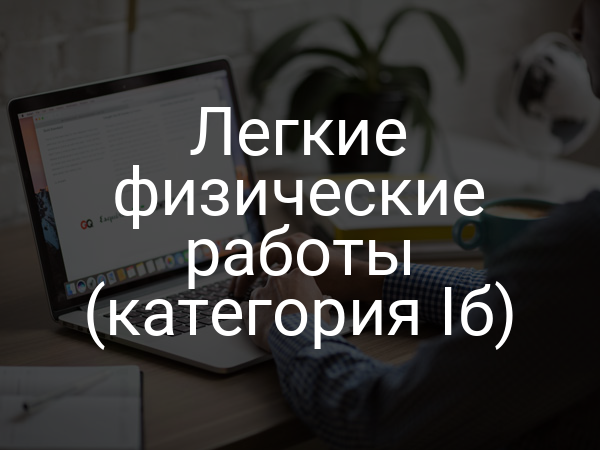 Легкие физические работы (категория Iб)