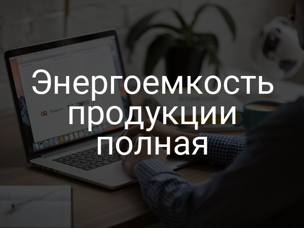 Энергоемкость продукции полная