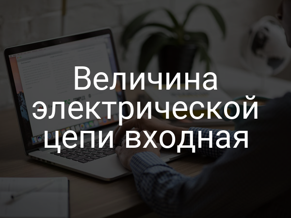 Величина электрической цепи входная