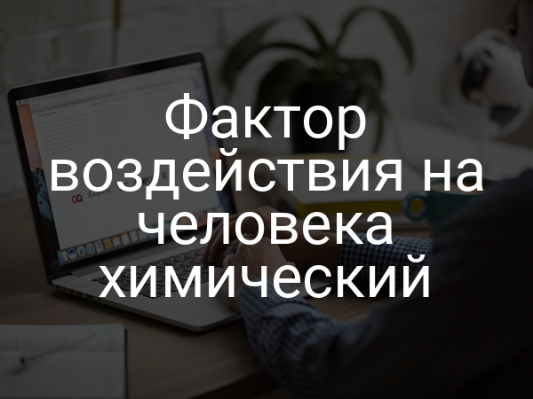 Фактор воздействия на человека химический